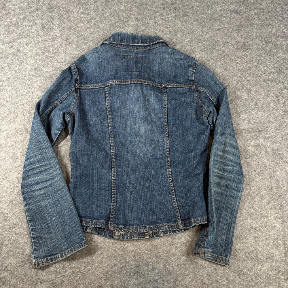Bitten Denim Jacket Womens Medium Blue SJP Sarah Jessica Parker Trucker Jean - Picture 8 of 12